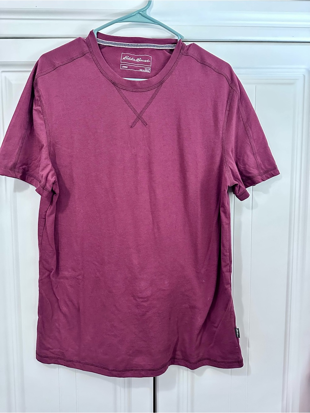 Eddie Bauer Men’s Short Sleeve Crewneck T-Shirt - maroon
